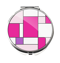 Pink Squares - Compact Mirror